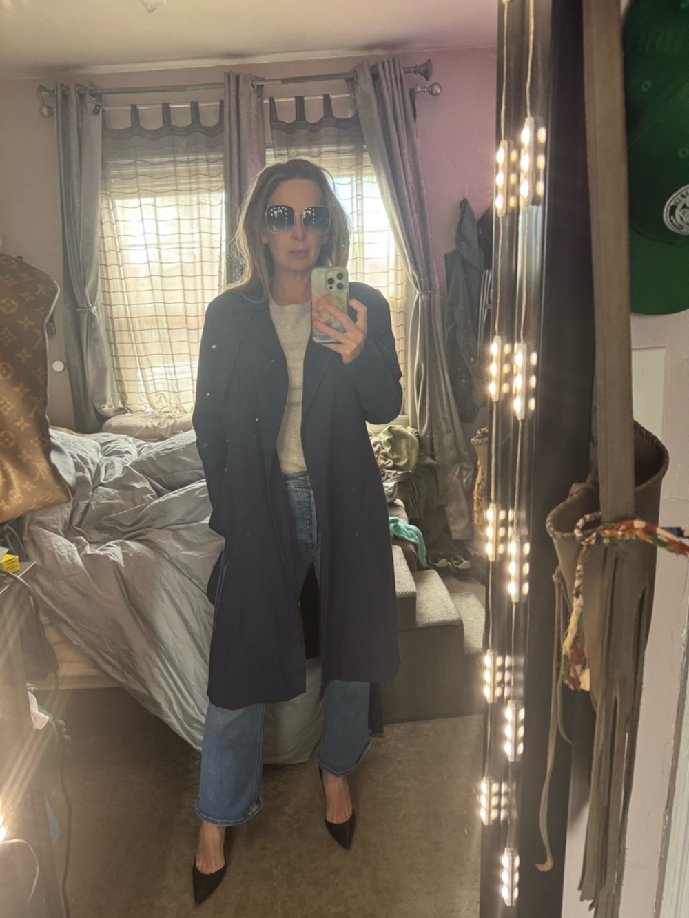 Michael Kors Navy Trench Coat